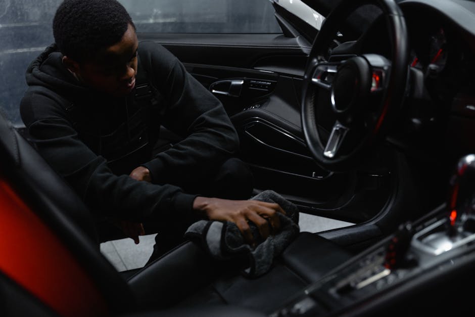 Detailed cleaning of a car interior