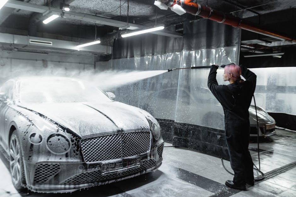 Premium car wash foam and ceramic coating preparation